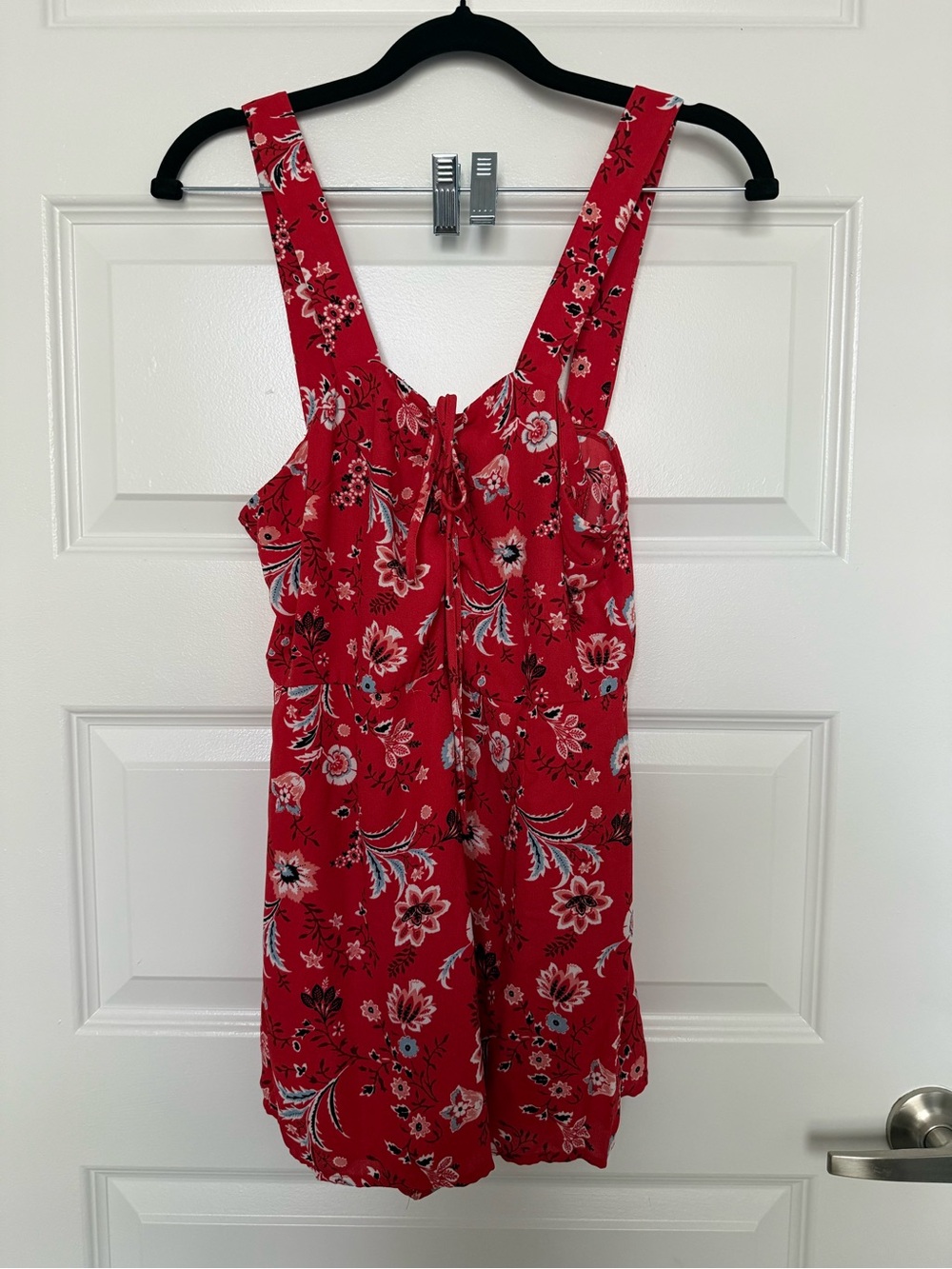 Forever 21 Red Floral Romper